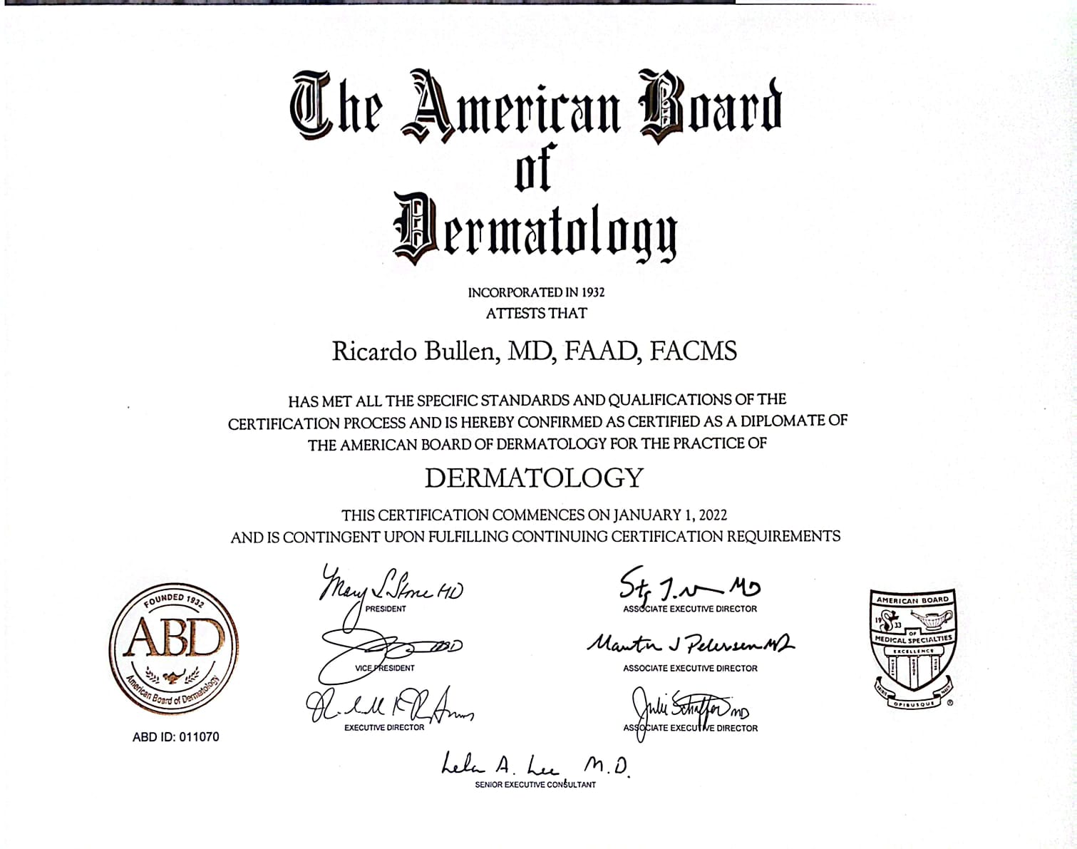 Certificado 25